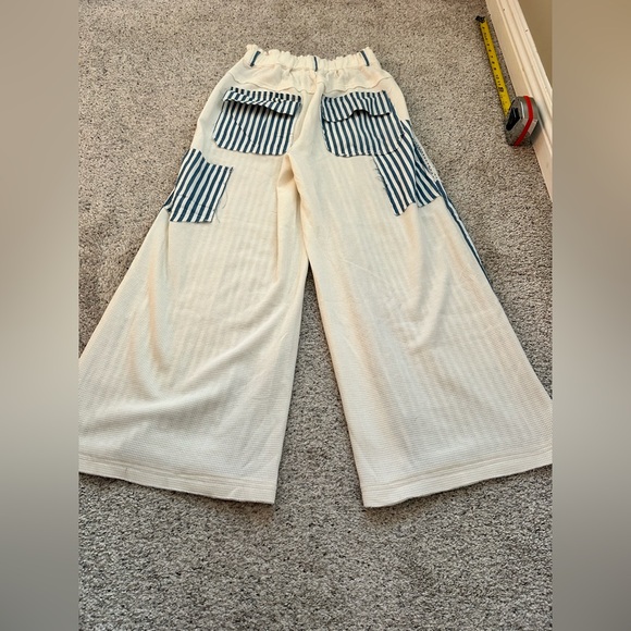 New POL Blue and White Striped Wide Leg Pants - Picture 13 of 13
